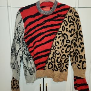 Zadig & Voltaire funky animal pattern sweater